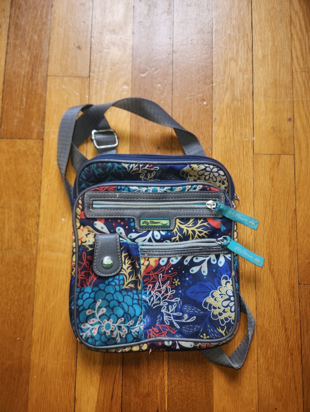 Lilly Bloom Aquatic Floral Shoulder Bag